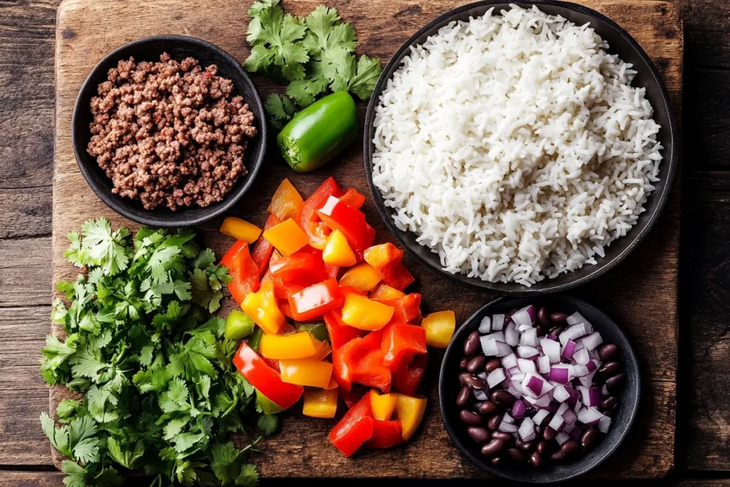 The Ultimate Mexican Beef and Rice Skillet Recipe – Easy, One-Pan Meal 2 Fresh Ingredients for a Perfect Tex Mex Skillet - The Ultimate Mexican Beef and Rice Skillet Recipe – Easy, One-Pan Meal